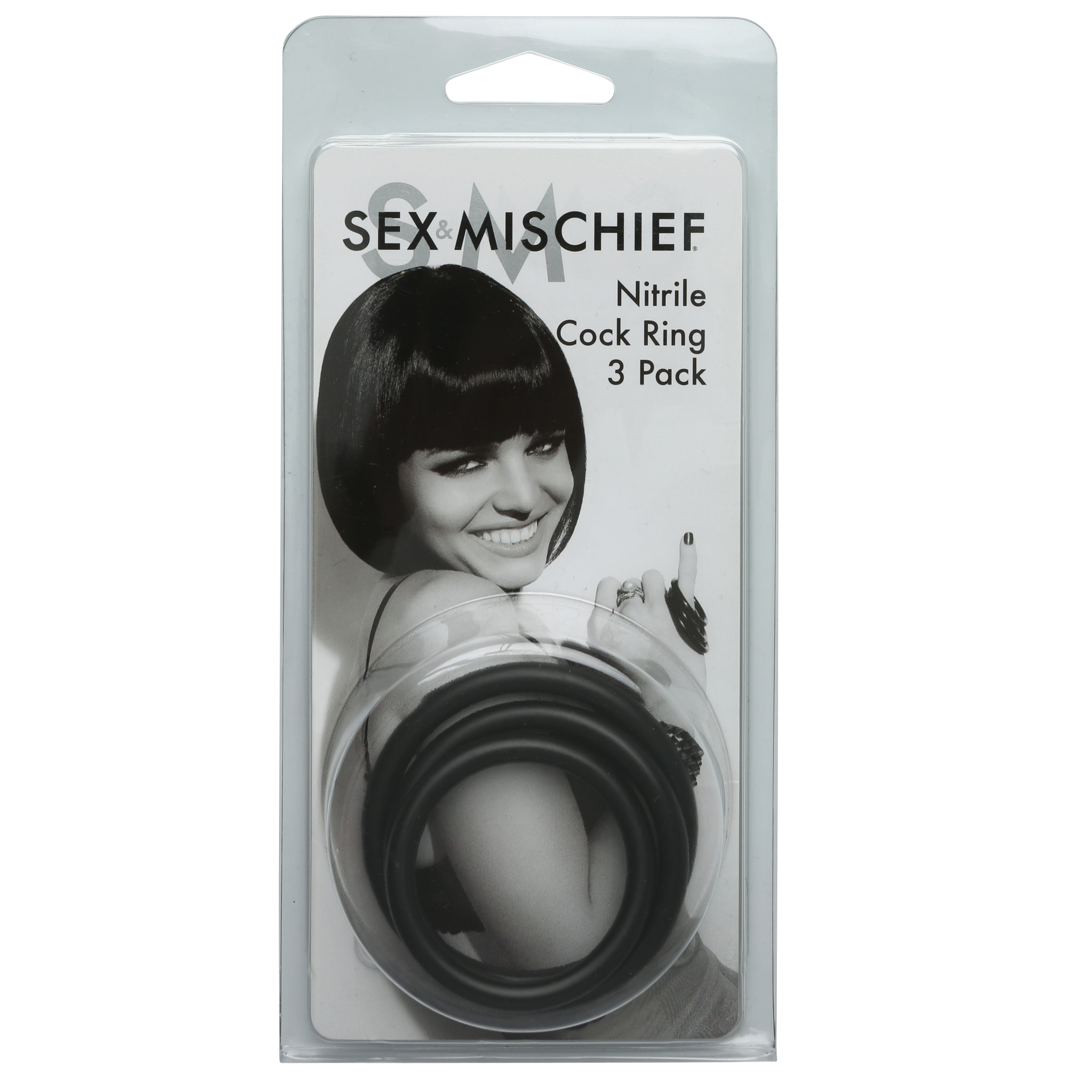 Sex and Mischief Nitrile Cock Ring Set 3 Pack for Enhanced Pleasure COCK RING Set