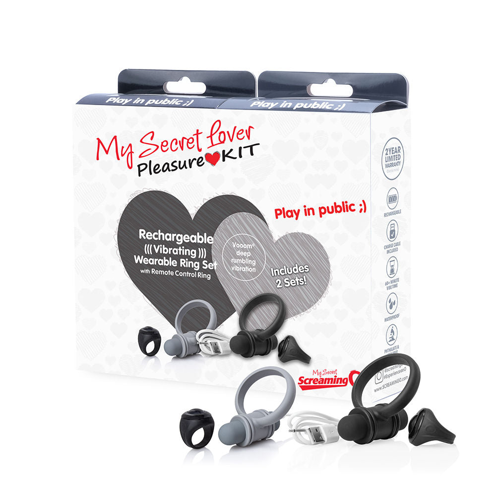 My Secret Lover Kit Vibrating Ring Set for Discreet Fun Multi > Sex Toys > Sex Kits