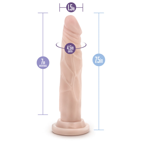 Dr Skin Realistic Dildo 7.5 Inch Beige with Suction Base Dongs Realistic