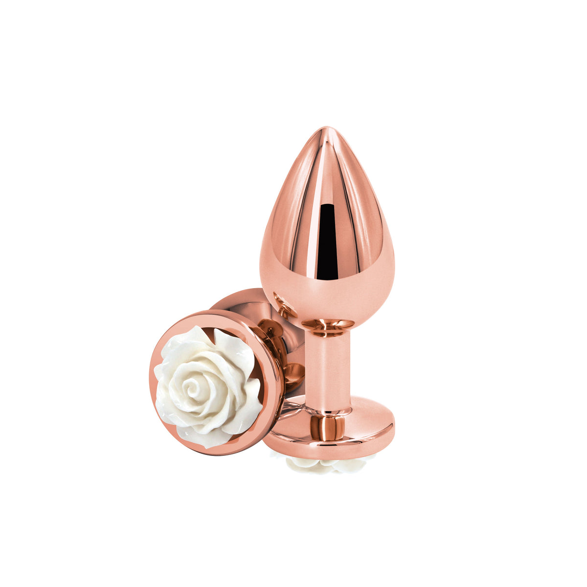 Rear Assets Rose Base Metal Butt Plug > Anal Range > Jewel Butt Plugs