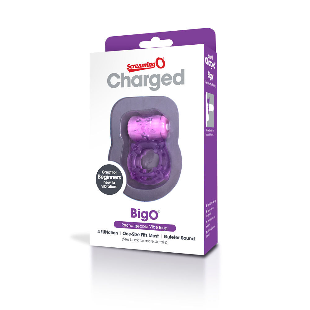 Charged Big O Blue Stretchy Cock Ring for Enhanced Pleasure Cock Rings Vibrating