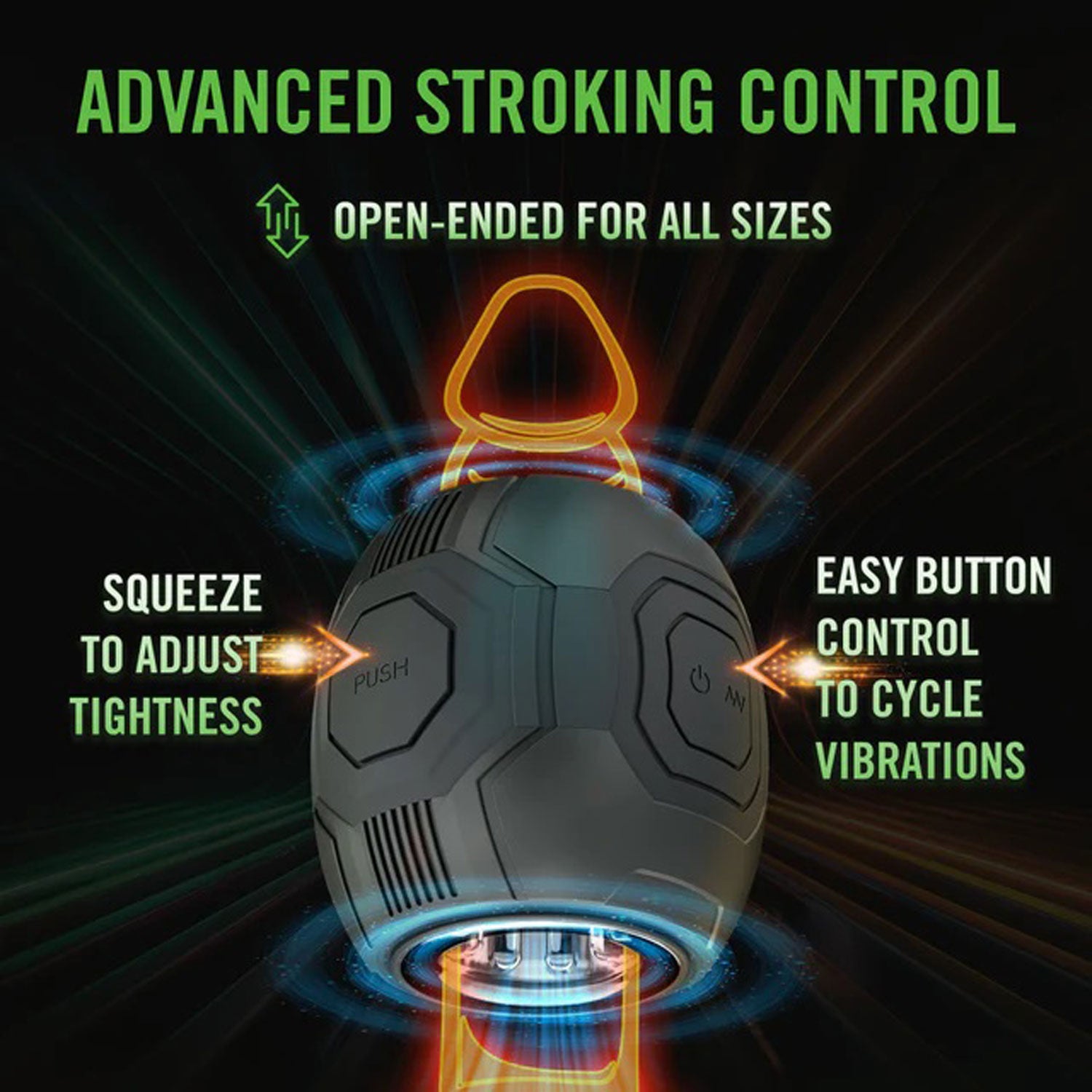 M for Men Dome X Vibrating Male Masturbator with 10 Modes Strokers - Auto