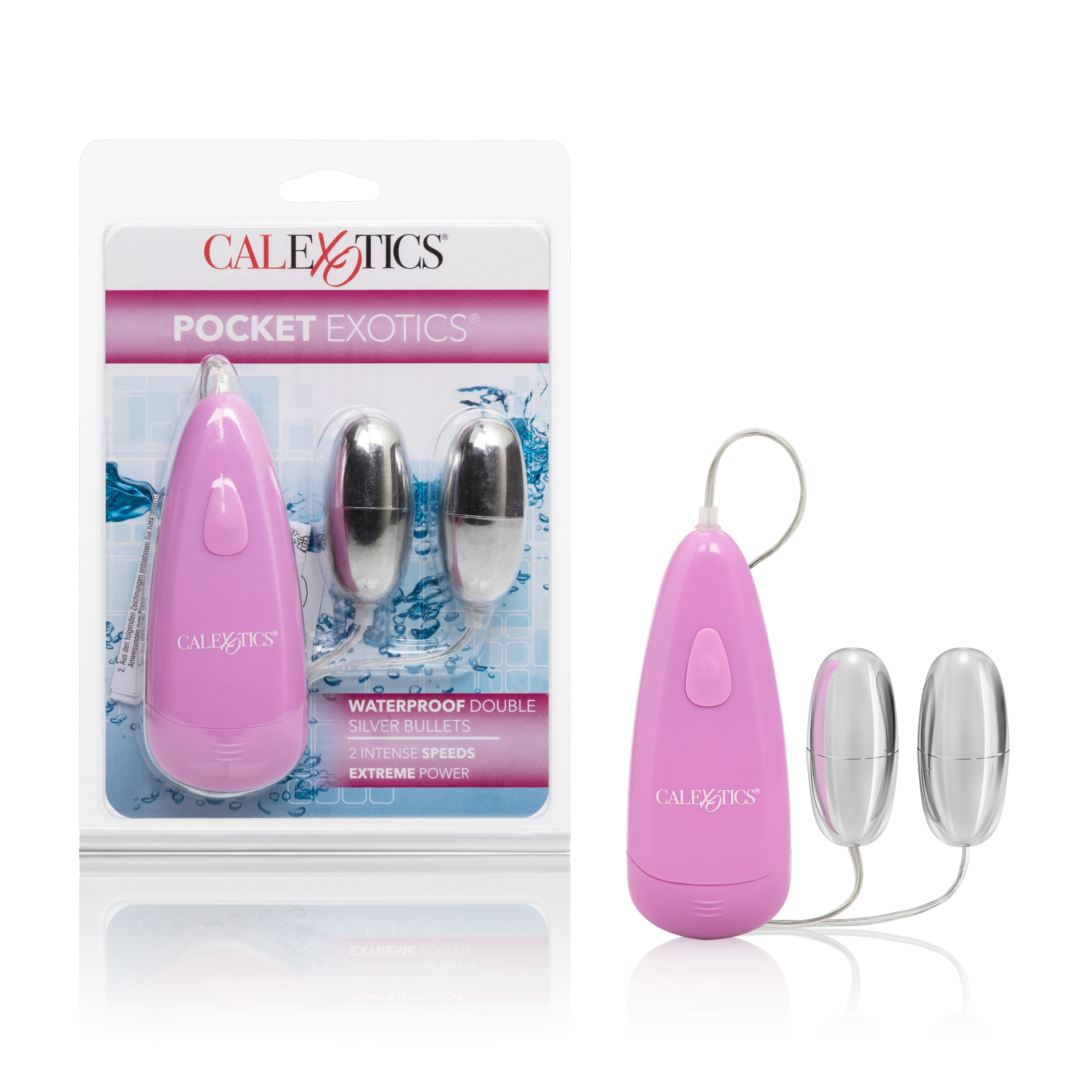 CalExotics Waterproof Double Silver Bullets Vibrator Pink BULLETS