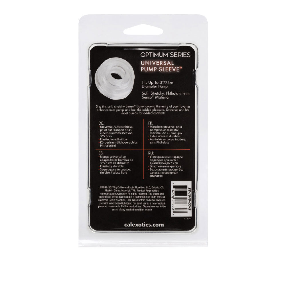 CalExotics Optimum Series Universal Pump Sleeve Clear 1.5 Inch by 3 Inch Flexible TPR Donut Cushion PUMPS
