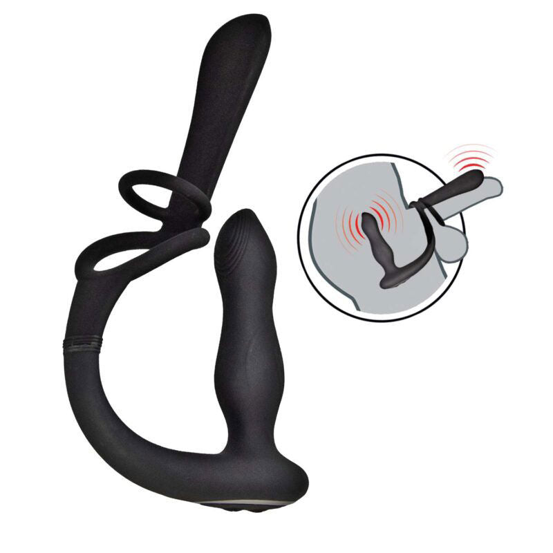 Nasstoys Enhancer Vibro Plug and Penis Sheath (Black) – Rechargeable Vibrating Anal Plug and Penis Sheath ANAL TOYS