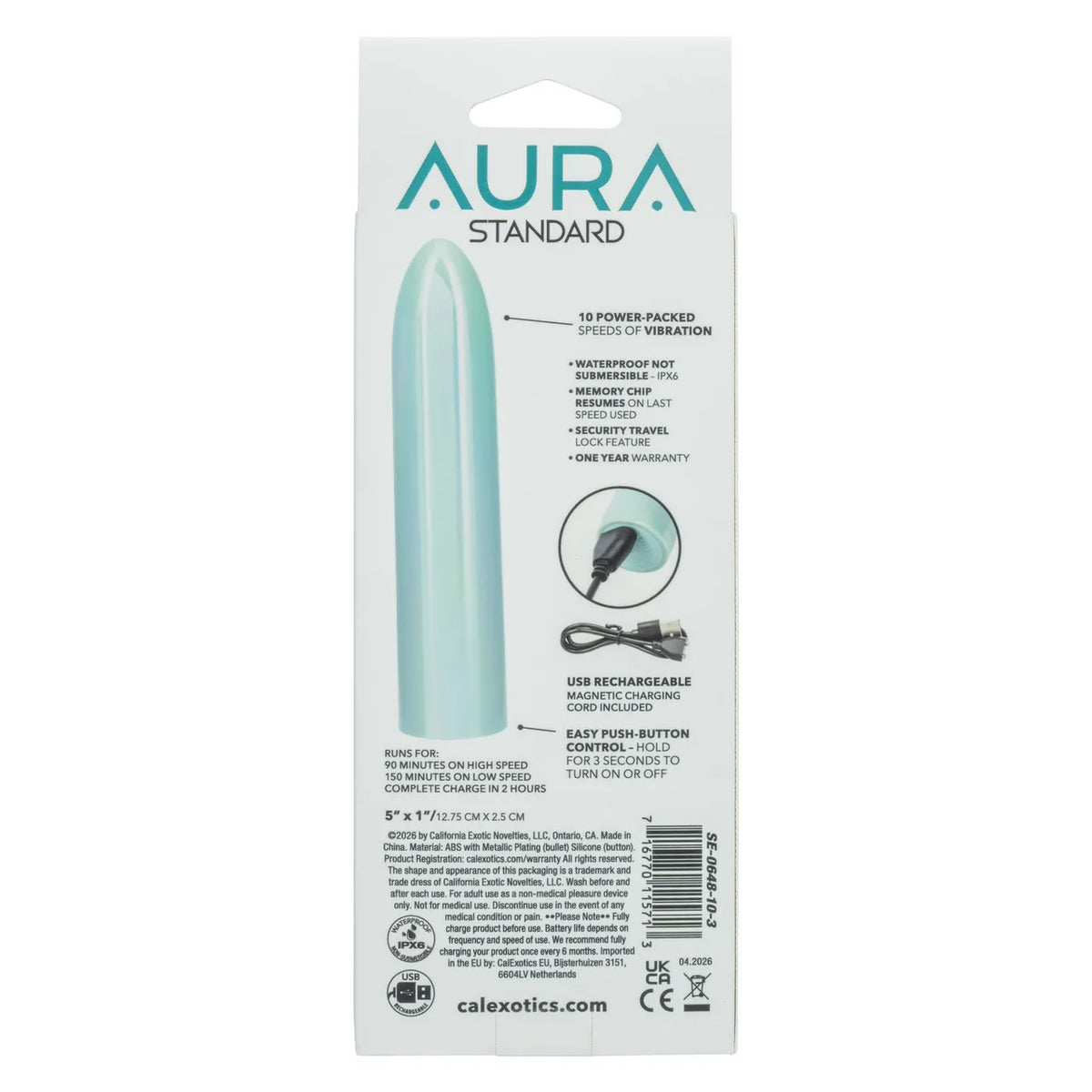 Aura Standard – USB Rechargeable Waterproof Compact Stimulator > Sex Toys For Ladies > Clitoral Vibrators and Stimulators