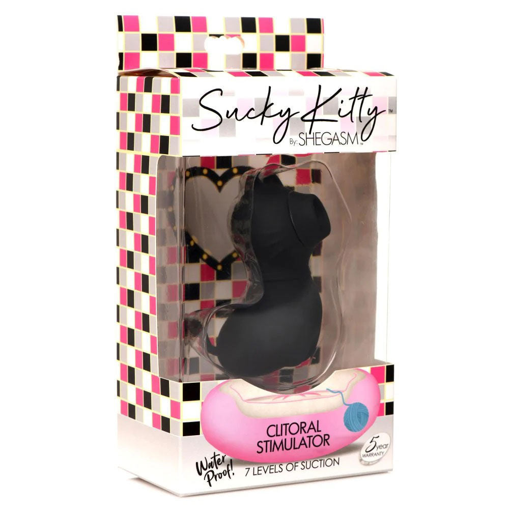 Sucky Kitty (Black) – Clitoral Stimulator with 7 Levels of Suction > Sex Toys For Ladies > Clitoral Vibrators and Stimulators