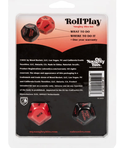 Naughty Bits Roll Play Dice Set for Adult Intimacy Games Default Title Games