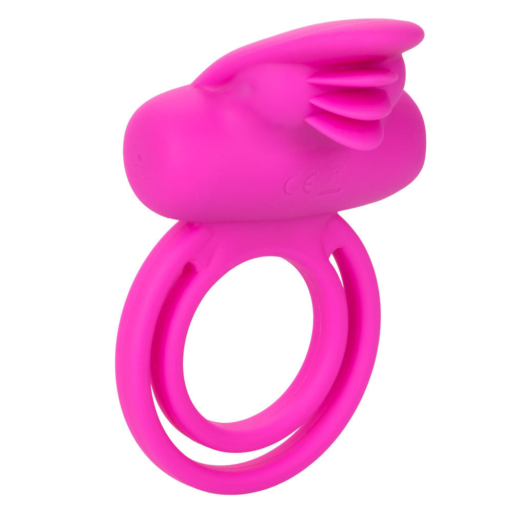 Silicone Rechargeable Dual Clit Flicker Vibrating Cock Ring Cock Rings Vibrating