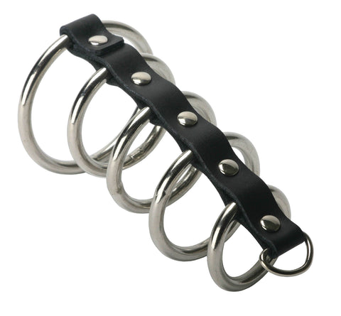 5 Ring Chastity Device for Men Bondage and Fetish Play Cages