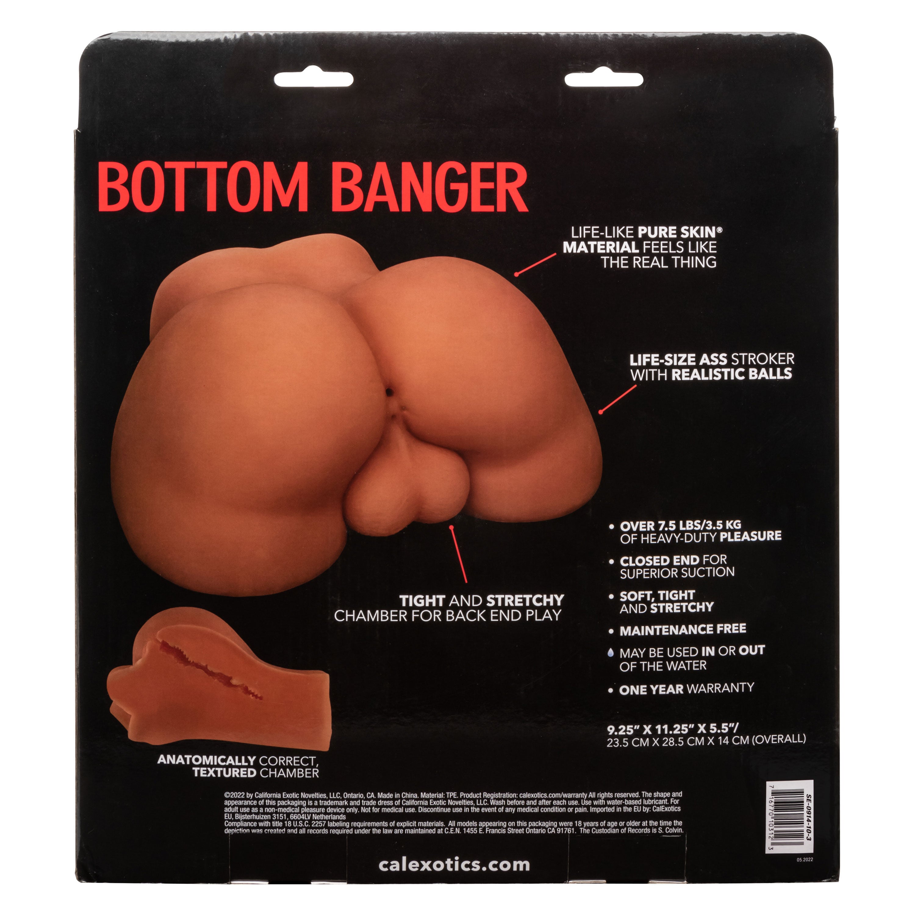 Stroke It Bottom Banger Realistic Anal Masturbator in Brown Assturbators