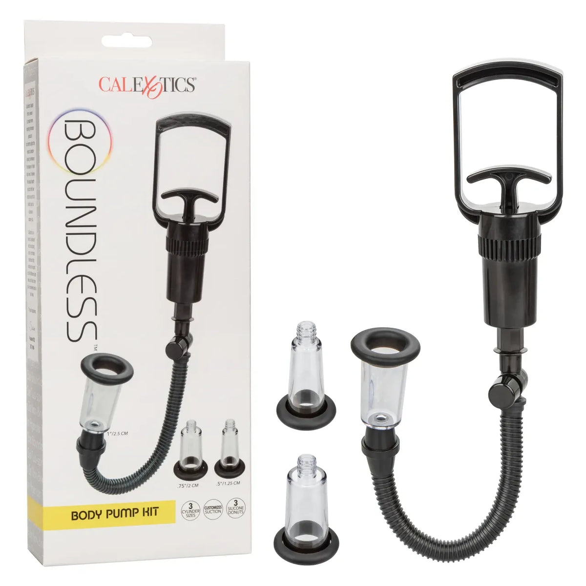 CalExotics Boundless Body Pump Kit – Nipple Suckers Black > Sex Toys > Nipple Suckers