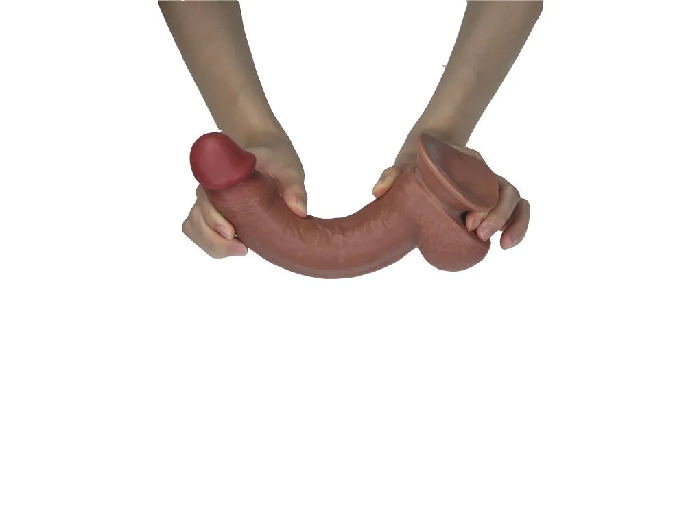 Real Skin 9 Inch Dual Layer Sliding Skin Dildo > Dildos > Realistic Dildos