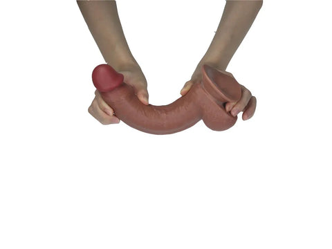Real Skin 9 Inch Dual Layer Sliding Skin Dildo > Dildos > Realistic Dildos