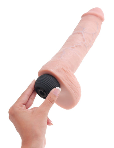 King Cock 8 Inch Squirting Realistic Dildo with Balls Light Beige Dongs Squirting