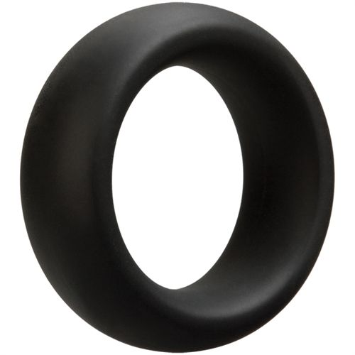 Optimale 35mm Thick Silicone Cock Ring Black for Intimacy Black COCK RINGS
