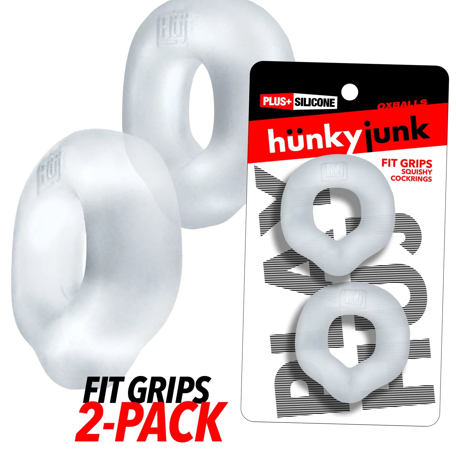 Fit Grips 2-Pack Ergo-Fit Cockrings Clear Clear > Cock Ring > Sets
