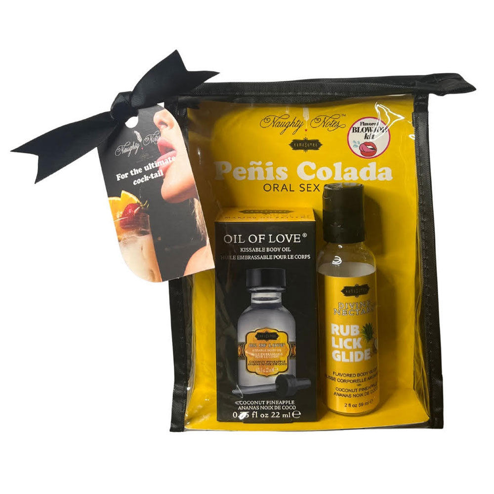 Kama Sutra Penis Colada Oral Sex Kit with Flavored Lubes > Novelties > Candy & Edible Items