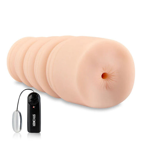 Vibrating Anal Stroker – Vibrating Male Stroker Beige Strokers - Vibrating