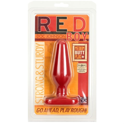 Red Boy Medium Butt Plug (Red) – Firm Phthalate-Free Butt Plug > Anal Range > Butt Plugs
