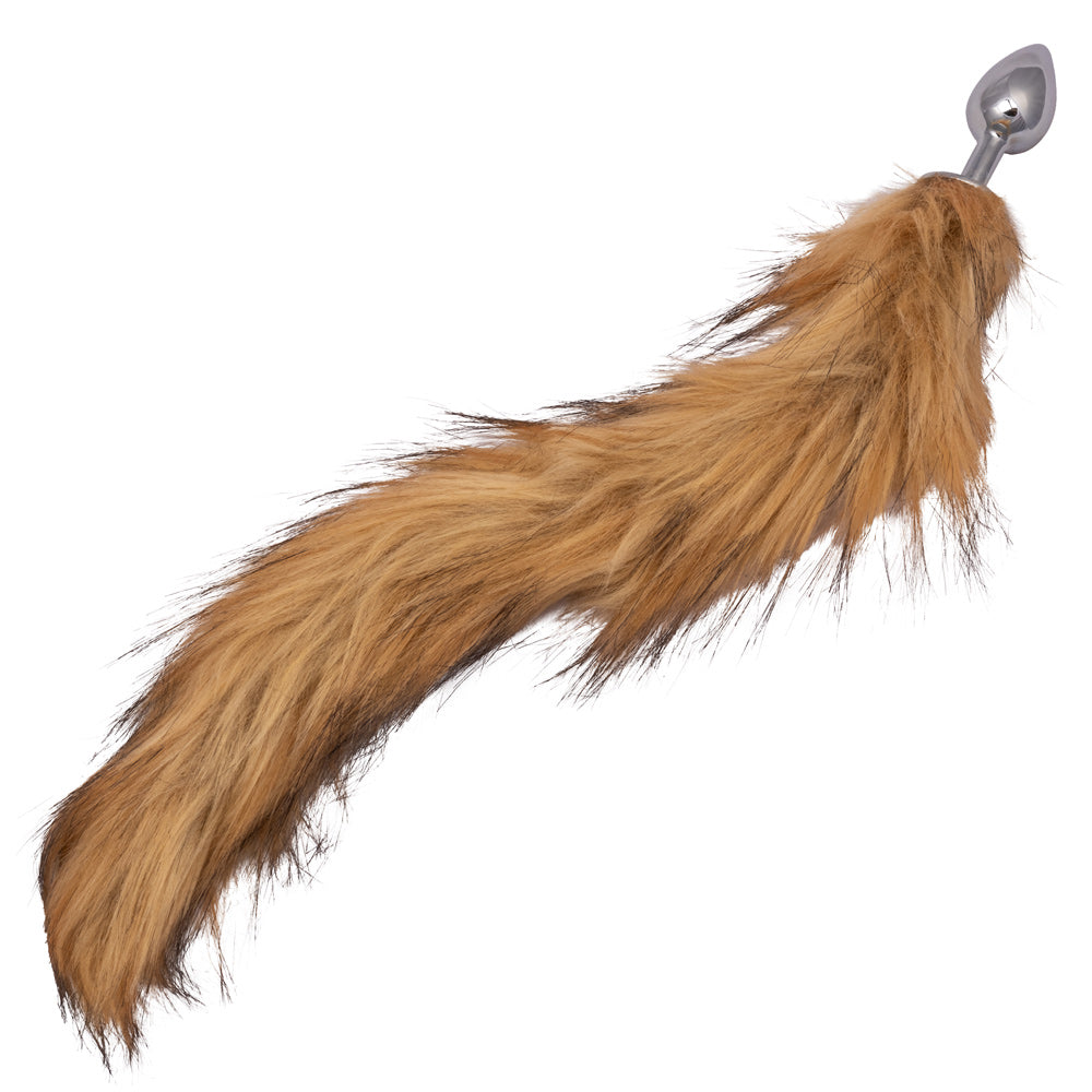 Running Wild Tail (Brown) – Metallic Probe with Long Tail Accessory > Anal Range > Tail Butt Plugs