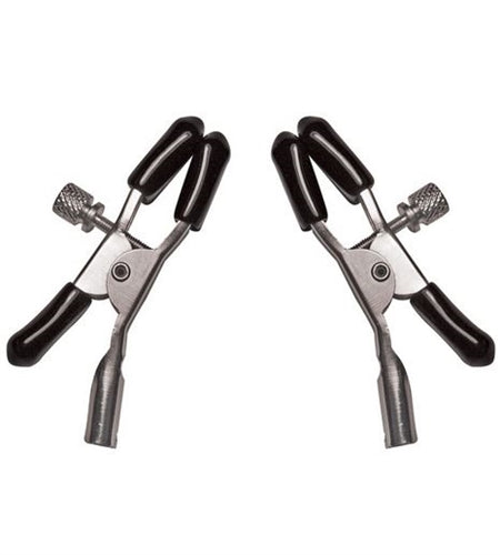 Sex and Mischief Nipple Clips with Adjustable Features and Rubber-Tipped Comfort Black > Sex Toys > Nipple Clamps