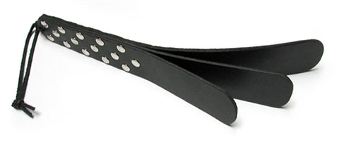 Triple Leather Slapper Paddle For Bondage And Fetish Play Black > Bondage Gear > Paddles