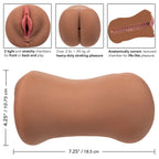Stroke It Dual Entry Pussy and Ass Stroker Sleeve – Brown > Sex Toys For Men > Masturbators > Manual