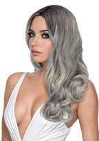 Celeste Stylable Wig – Heat Friendly Adjustable Hairpiece Silver One Size > Clothes > Wigs