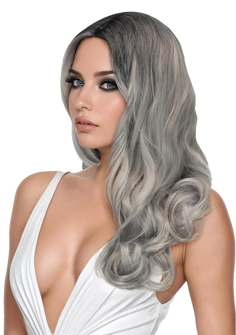 Celeste Stylable Wig – Heat Friendly Adjustable Hairpiece Silver One Size > Clothes > Wigs Main image