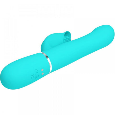 Falin Rabbit Vibrator Pearls Rechargeable Turquoise Sex Toy VIBRATORS-RABBIT