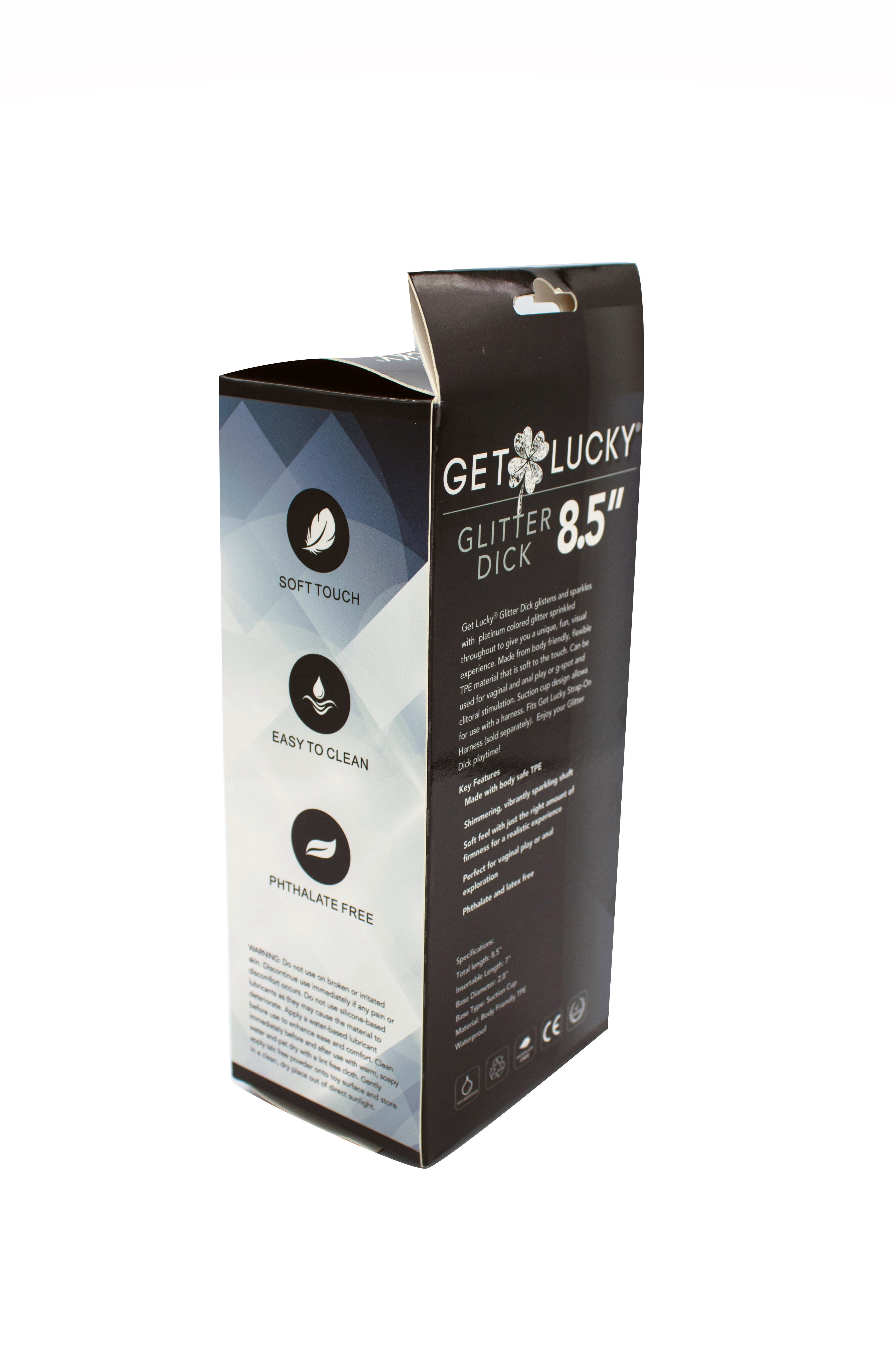 Glitter Dick Dildo 8.5 Inch – Flexible Body-Safe Dildo with Platinum Glitter > Realistic Dildos and Vibes > Realistic Dildos