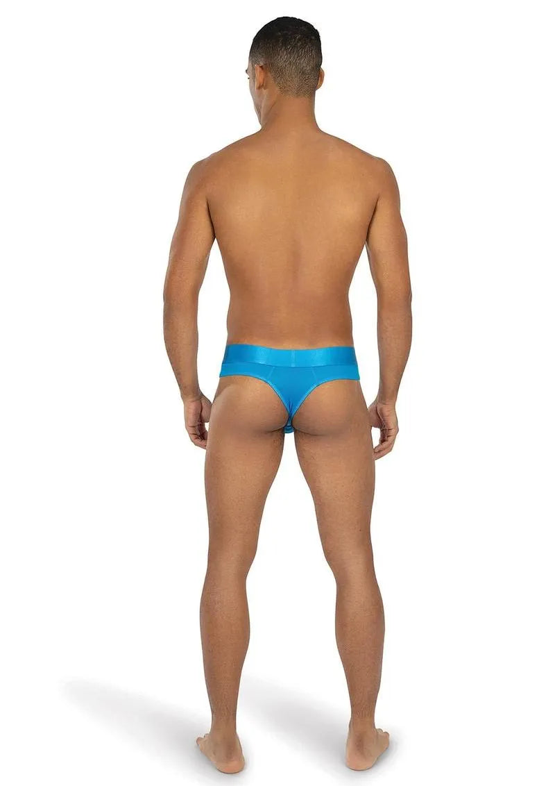 Envy Arctic Bolt Thong Large – Breathable Stretch Fabric Lingerie Blue L XL > Clothes > Mens Thongs