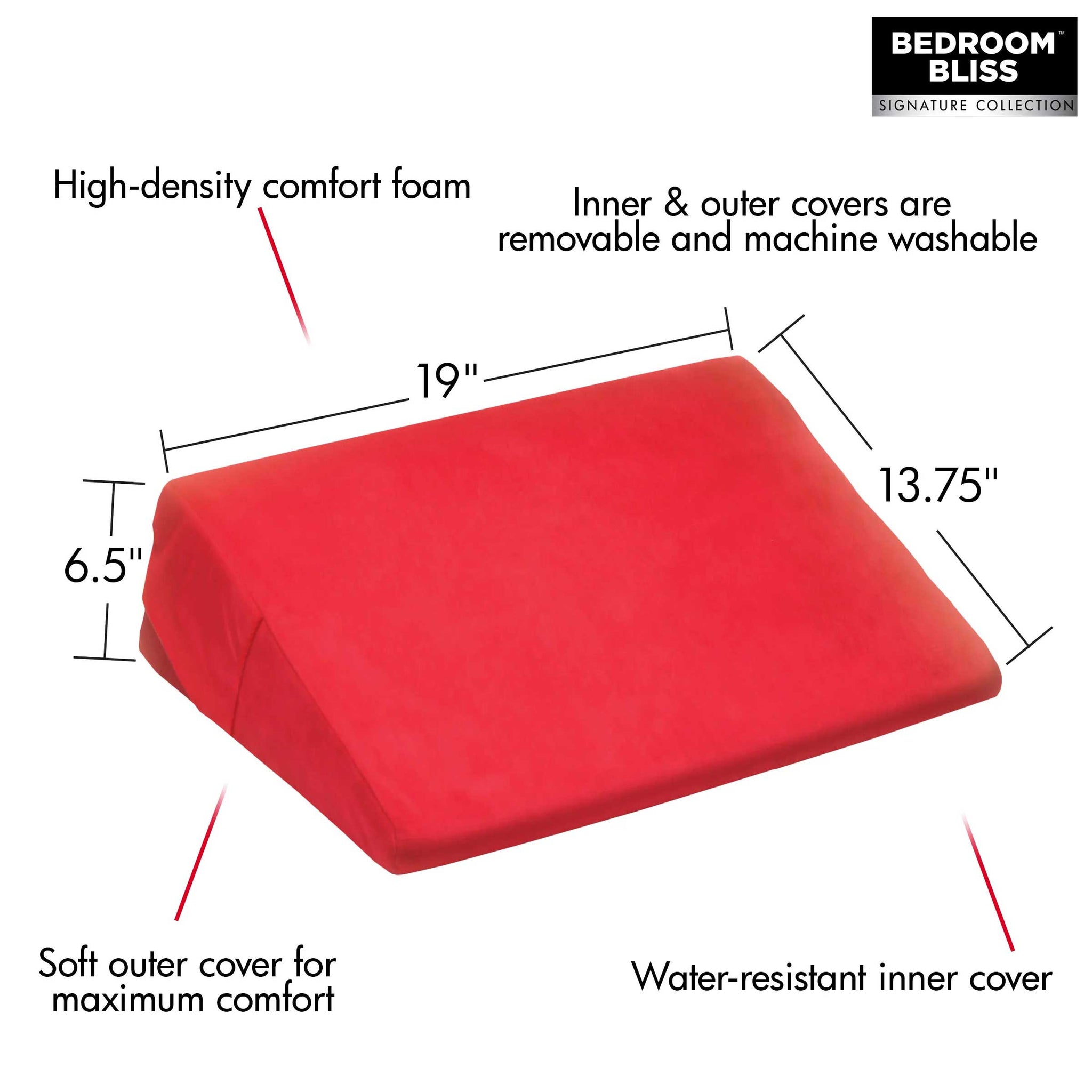 Love Cushion Small Wedge Pillow Red Soft Support > Sex Toys > Sex Positioners
