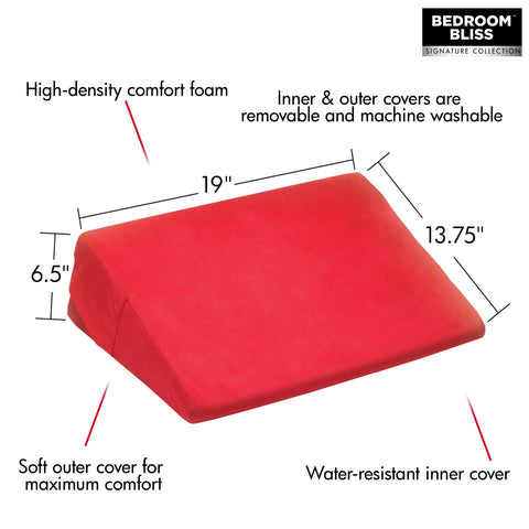 Love Cushion Small Wedge Pillow Red Soft Support for Intimacy Sex Positioners