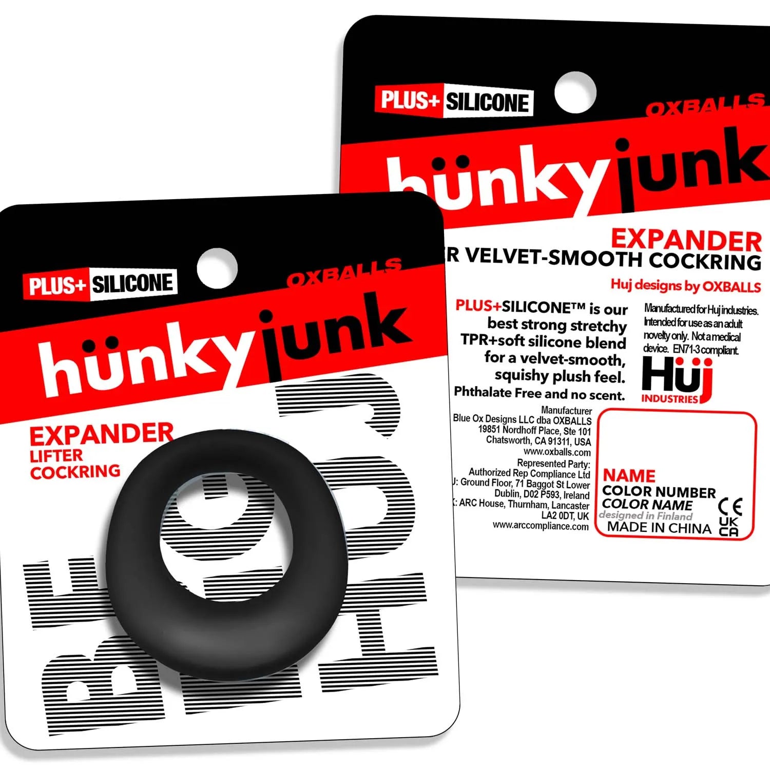 Expander Slimmer Scoop Style Cockring Black Fog > Cock Ring > Single