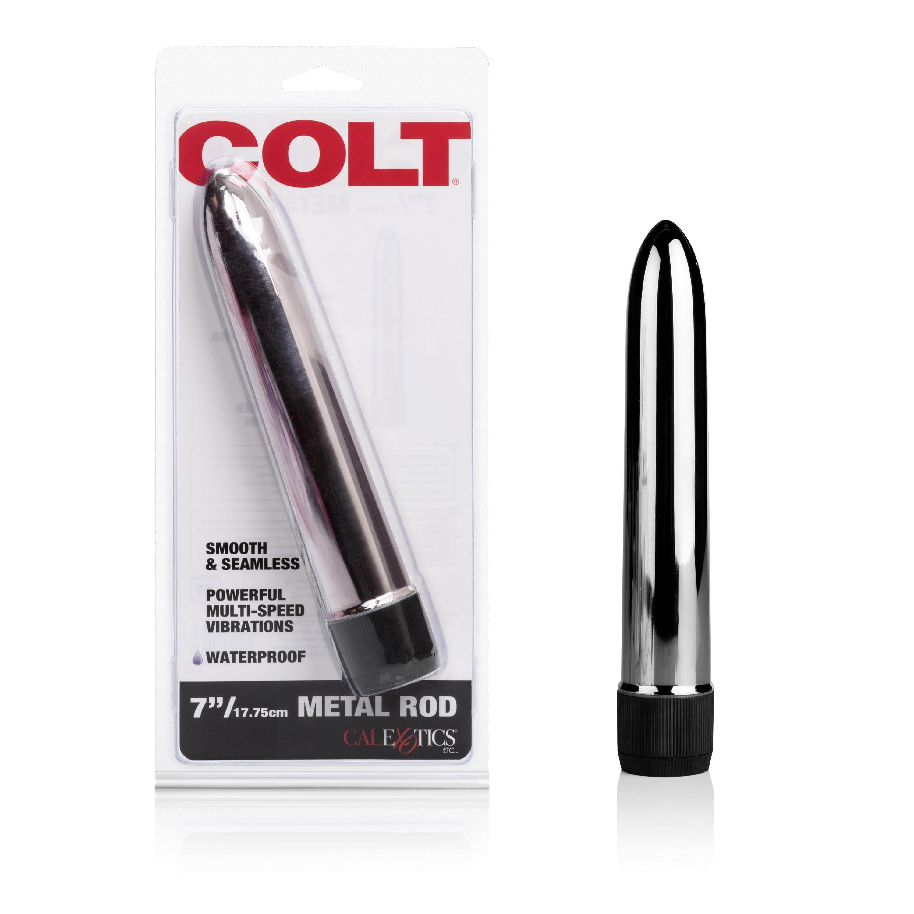 Colt Metal Vibe 7 Inch Multi-Speed Adult Toy BULLETS