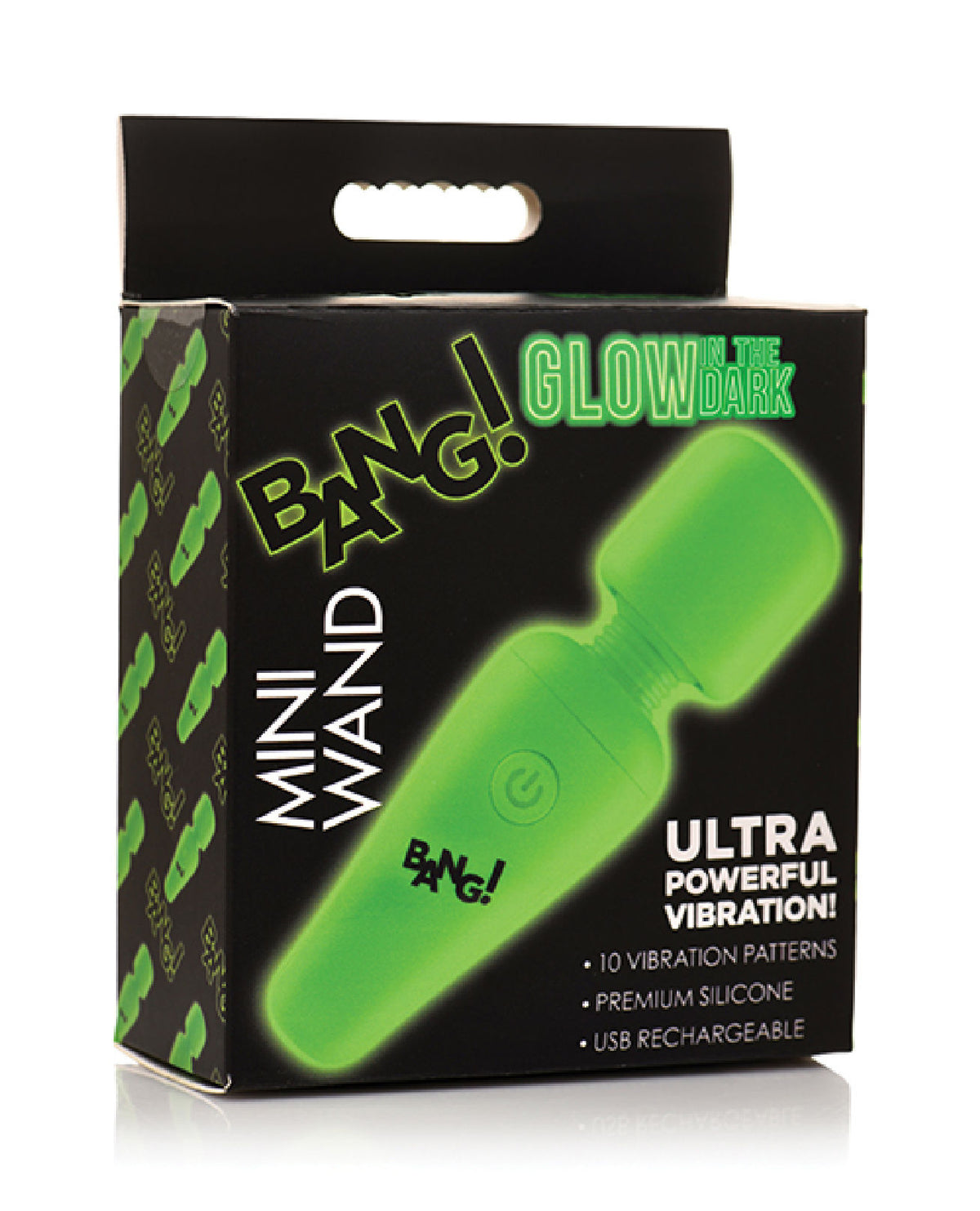 Glow in the Dark Mini Wand Massager Green USB Rechargeable Green > Sex Toys For Ladies > Wand Massagers and Attachments