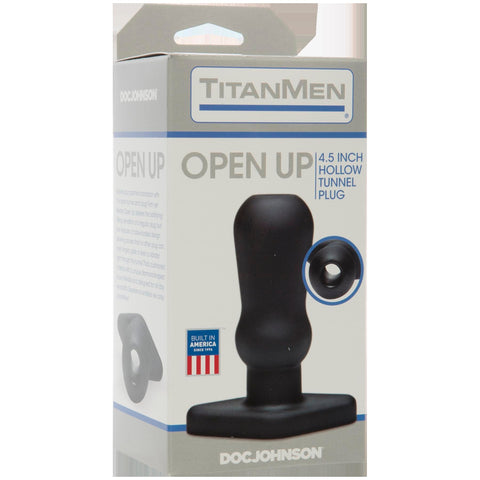 Titanmen Open Up Black Hollow Anal Plug for Intimate Pleasure Butt Plugs - Hollow