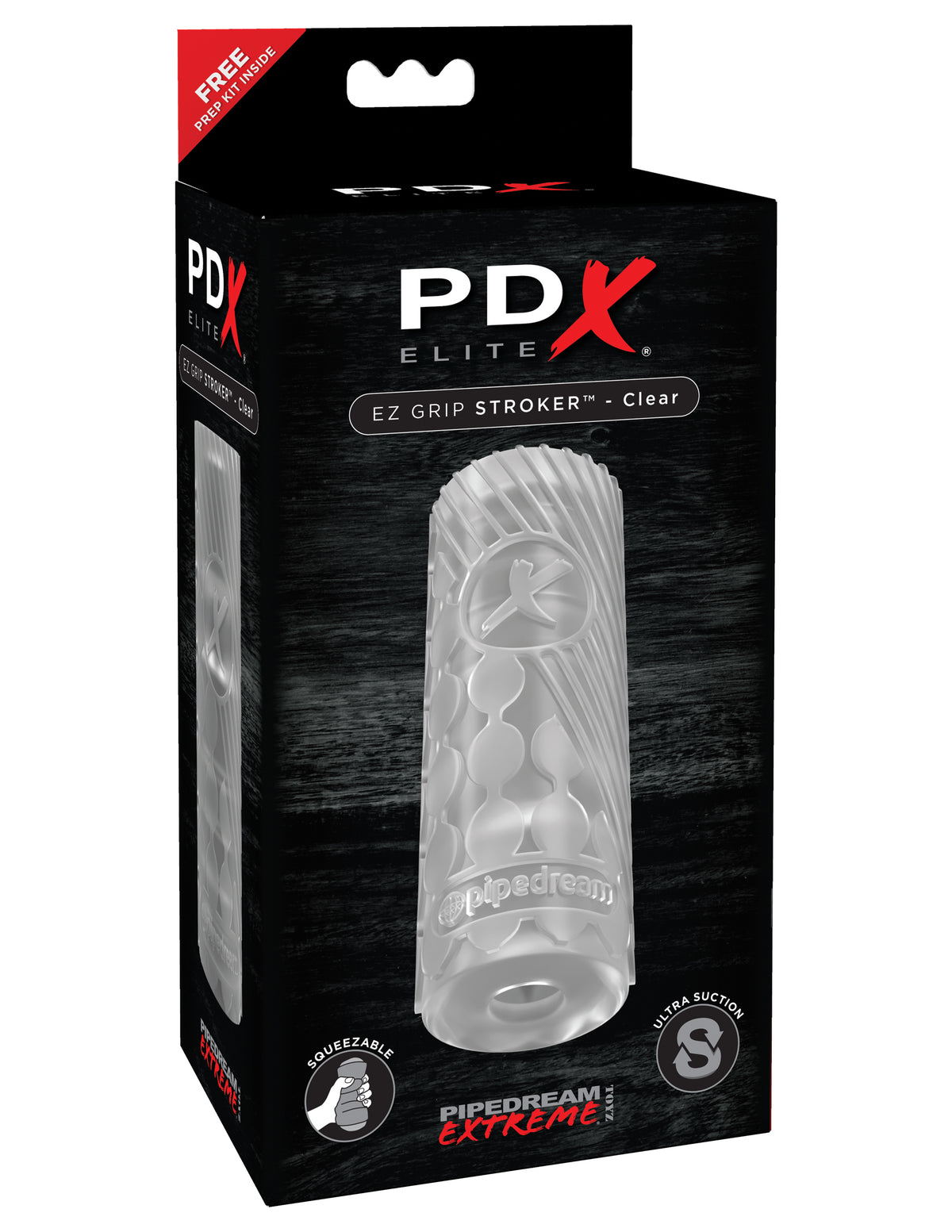 PDX Elite EZ Grip Clear Male Masturbation Stroker Sleeve > Sex Toys For Men > Masturbators > Manual