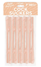 Vanilla Cock Suckers Reusable Drinking Straws – Playful Novelty Party Straws Beige > Novelties > Bachelor & Bachelorette Items