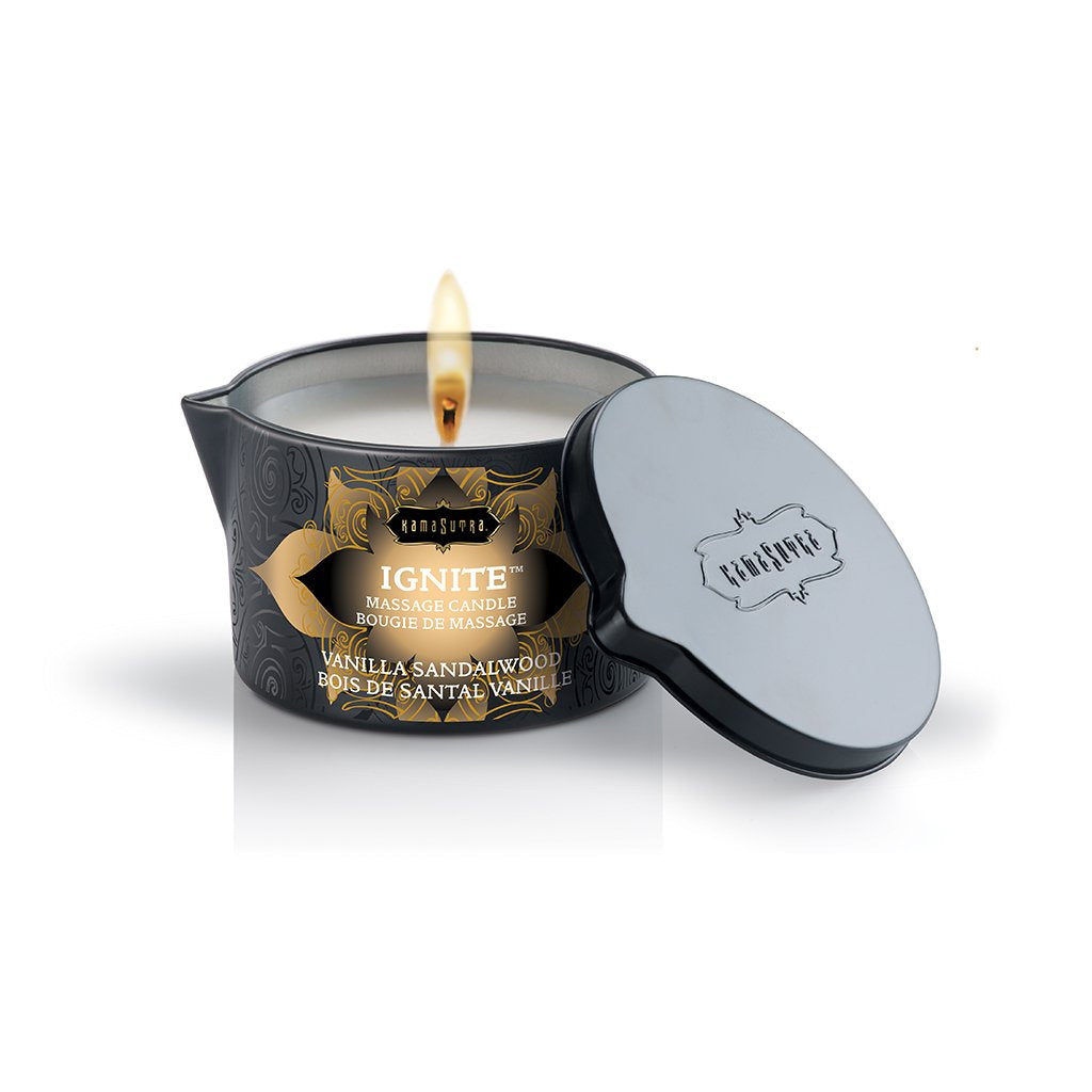 Ignite Vanilla Sandalwood Massage Candle with Coconut Oil 6 Oz Default Title > Candles > Massage