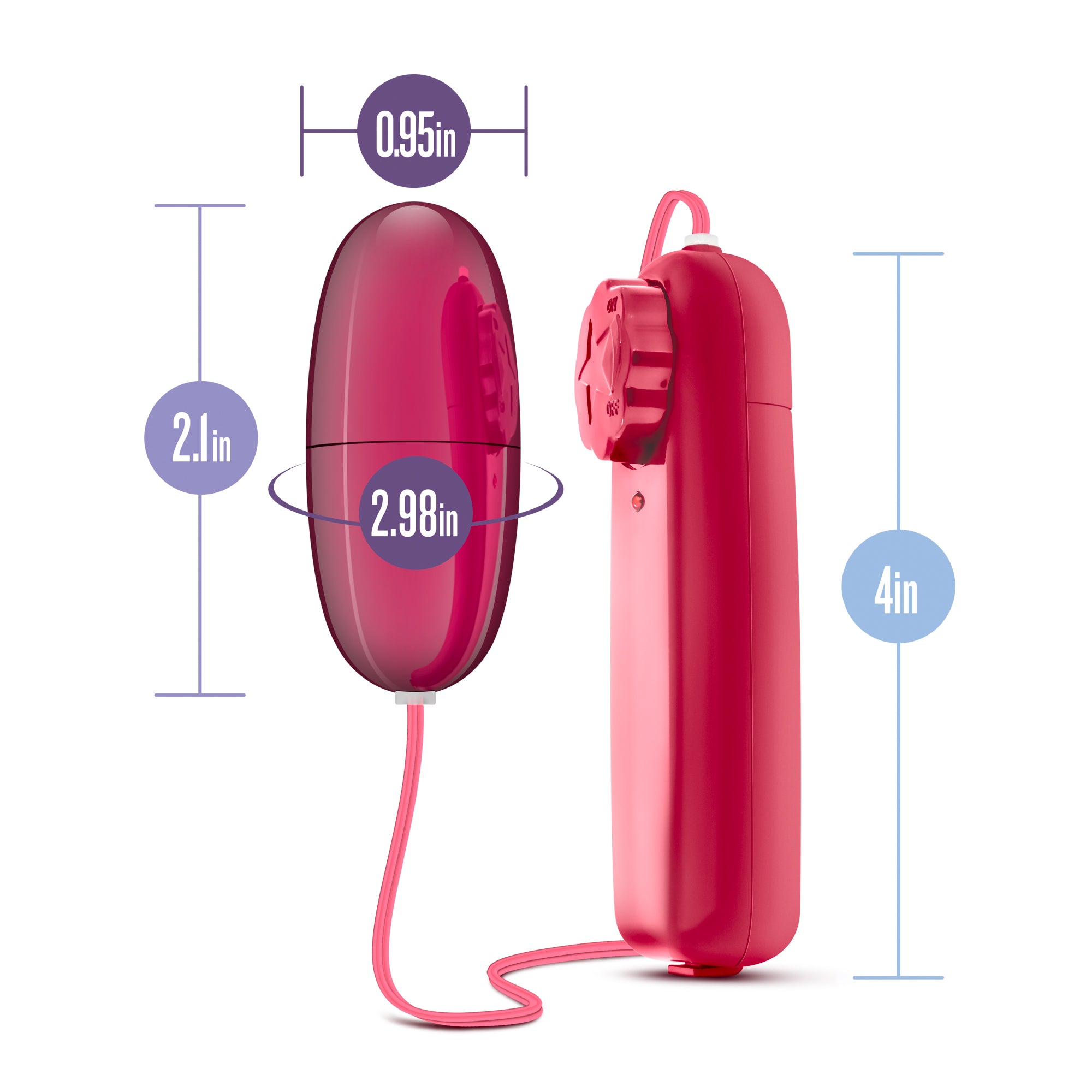 B Yours Power Bullet Cerise with Multi-Speed Vibrations BULLETS