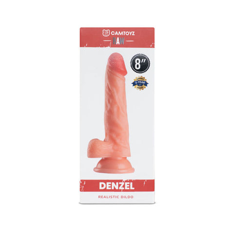 Raw Realistic Denzel Dildo Light Tone with Suction Base Dongs Realistic
