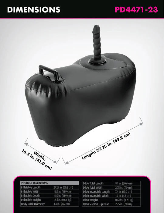 Fetish Fantasy Series Body Dock (Black) – Inflatable Love Seat Sex Positioners