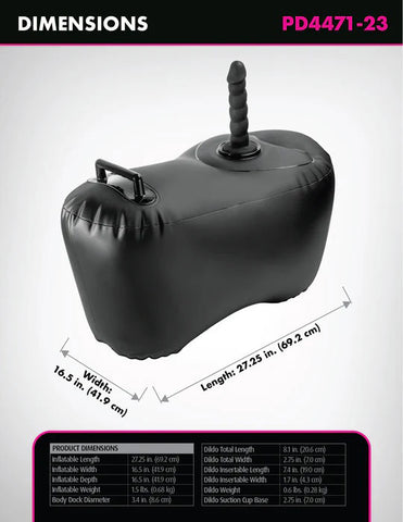 Fetish Fantasy Series Body Dock (Black) – Inflatable Love Seat Sex Positioners