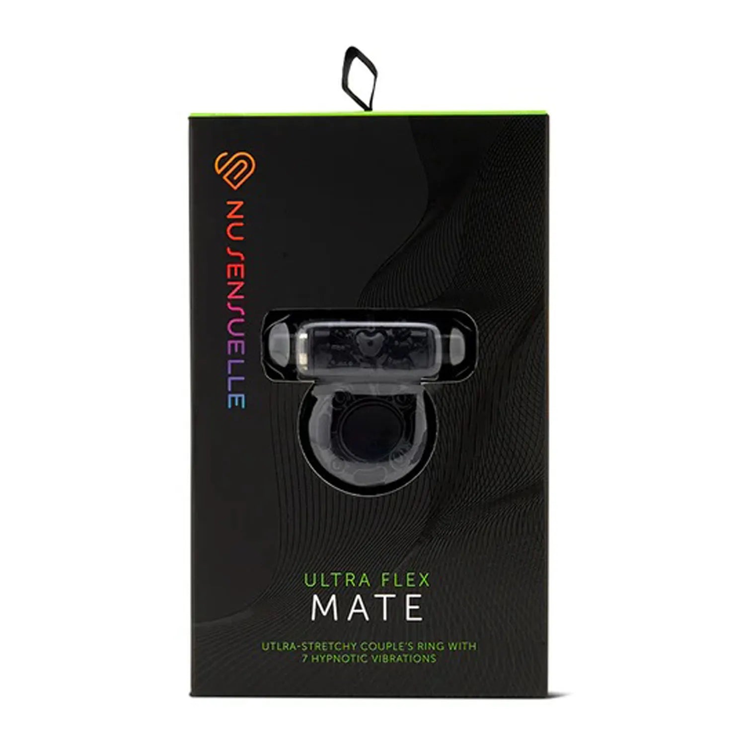 Nu Sensuelle Ultra Flex Mate (Black / Clear) – Couples Ring with Vibration > Cock Ring > Vibrating
