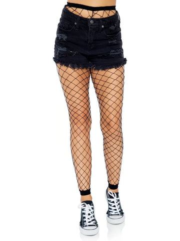 Leg Avenue Avery Fence Net Footless Tights – Footless Fishnet Leggings Black One Size > Clothes > Hosiery > Pantyhose & Tights