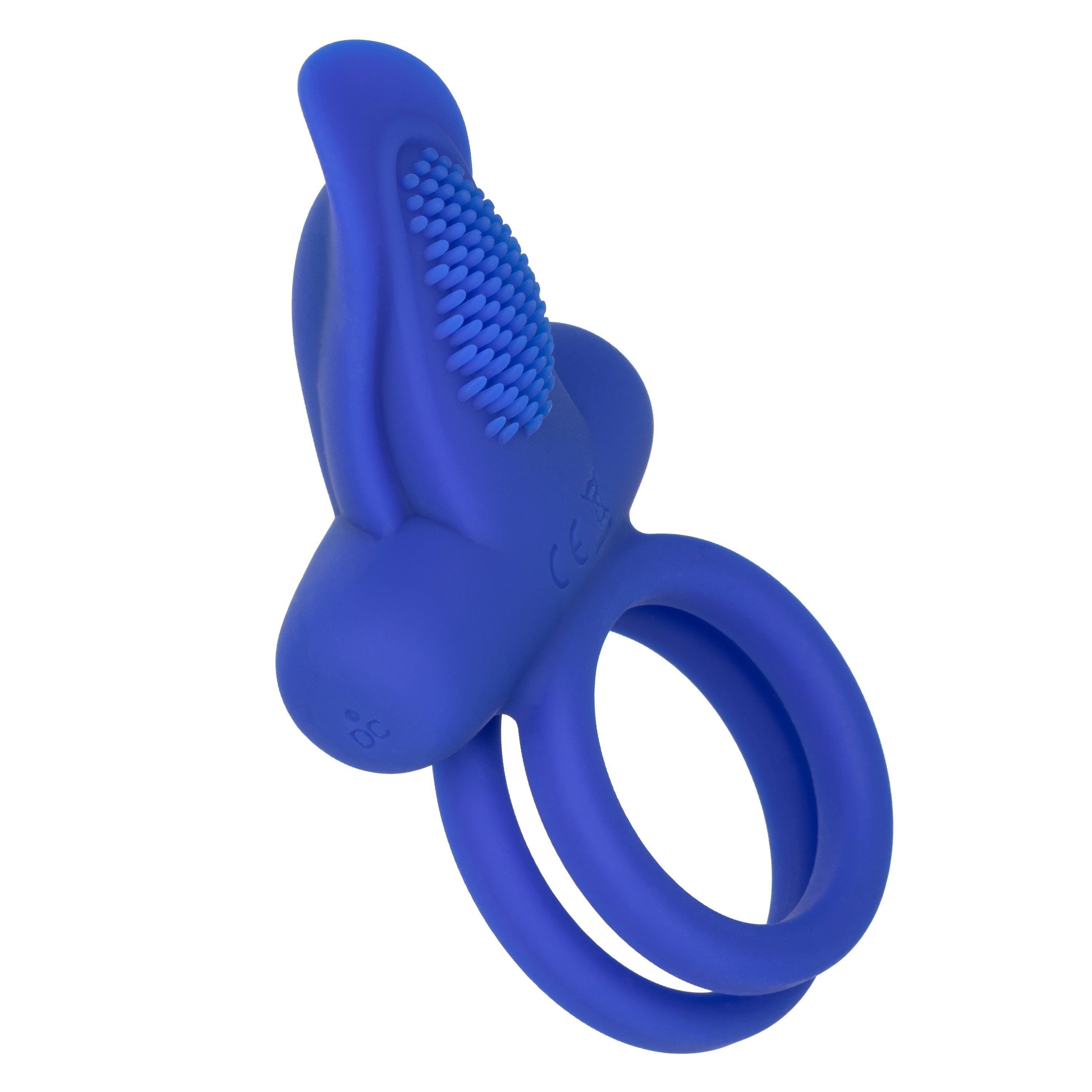 Silicone Rechargeable Dual Pleaser Enhancer -DO- Blue Cock Rings Vibrating