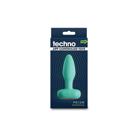 Techno Prism Vibrating Butt Plug with App Control Teal Butt Plugs - Vibrating